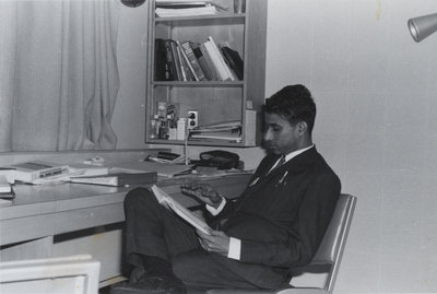 Waterloo Lutheran University student in residence room