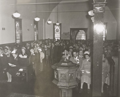 Parishioners in Zion English Evangelical Lutheran Church, Sault Ste. Marie, Ontario