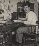 Reg Haney in dormitory room