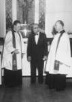 William Kurschinski, Joey Smallwood and Douglas Conrad at the Service of Organization, Trinity Evangelical Lutheran Church, St. John's, Newfoundland