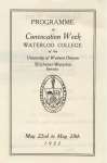 Programme of Convocation Week, Waterloo College, 1932