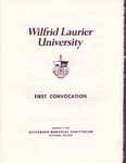 Wilfrid Laurier University fall convocation 1973 program
