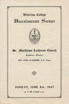 Waterloo College baccalaureate service program, 1947