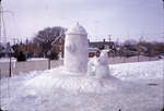 Snow sculpture at Waterloo Lutheran University winter carnival 1962