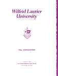 Wilfrid Laurier University fall convocation 1985 program