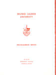 Wilfrid Laurier University baccalaureate service program, fall 1977
