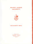 Wilfrid Laurier University baccalaureate service program, fall 1979