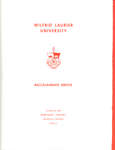 Wilfrid Laurier University baccalaureate service program, fall 1983