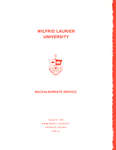 Wilfrid Laurier University baccalaureate service program, fall 1985
