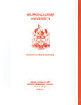 Wilfrid Laurier University baccalaureate service program, fall 1995