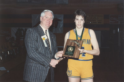 Dean Nichols at OWIAA basketball championship, 1989