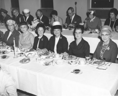 Women's Auxiliary of Waterloo Lutheran University annual meeting banquet, 1963