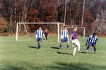 Wilfrid Laurier University men's soccer player during a game