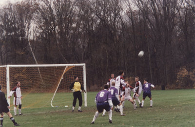 Wilfrid Laurier University men's soccer team during a game