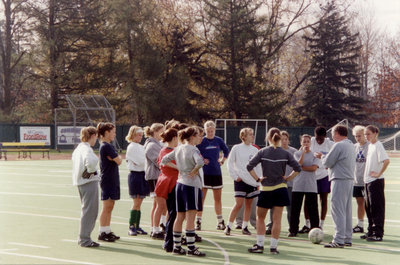 Wilfrid Laurier University women's soccer team practice