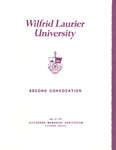 Wilfrid Laurier University spring convocation 1974 program