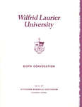 Wilfrid Laurier University spring convocation 1976 program
