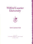 Wilfrid Laurier University spring convocation 1978 program