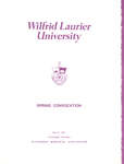 Wilfrid Laurier University spring convocation 1981 program