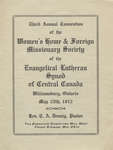 Third annual convention of the Women's Home and Foreign Missionary Society of the Evangelical Lutheran Synod of Central Canada, 1912
