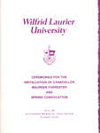 Wilfrid Laurier University spring convocation 1986 program