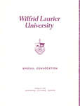 Wilfrid Laurier University Simcoe campus convocation, fall 1979