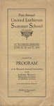 First annual United Lutheran Summer School of Canada and eleventh annual convention of the Women's Missionary Society of the Evangelical Lutheran Synod of Central Canada, 1919