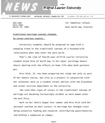 020-1982 : Traditional marriage concept changed by career-conscious couples