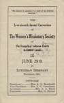 Seventeenth annual convention of the Women's Missionary Society of the Evangelical Lutheran Synod in Central Canada, 1925