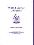 Wilfrid Laurier University spring convocation program, May 29 1993, 2:30 p.m.