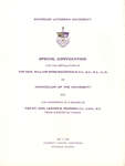 Waterloo Lutheran University special convocation 1964 program
