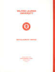 Wilfrid Laurier University baccalaureate service program, spring 1993