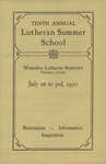 Tenth annual Lutheran Summer School program, 1930