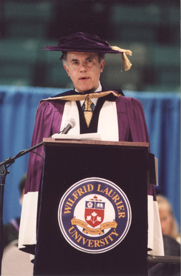 Thomas Paul d'Aquino at spring convocation 2002, Wilfrid Laurier University