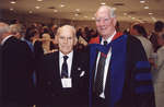 Barry McPherson and Ross Dixon at spring convocation 2002, Wilfrid Laurier University