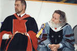 Leonard Friesen and Ron Grimes at spring convocation 2002