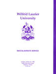 Wilfrid Laurier University baccalaureate service program, fall 1998