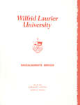 Wilfrid Laurier University baccalaureate service program, spring 1977