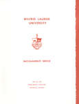 Wilfrid Laurier University baccalaureate service program, spring 1978