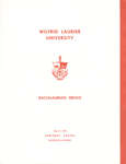 Wilfrid Laurier University baccalaureate service program, spring 1979