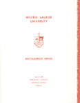 Wilfrid Laurier University baccalaureate service program, spring 1980