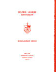 Wilfrid Laurier University baccalaureate service program, spring 1981