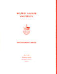 Wilfrid Laurier University baccalaureate service program, spring 1982