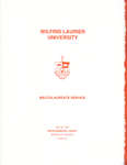 Wilfrid Laurier University baccalaureate service program, spring 1989