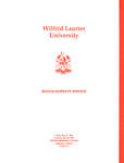 Wilfrid Laurier University baccalaureate service program, spring 1994