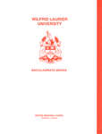 Wilfrid Laurier University baccalaureate service program, spring 1995