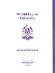 Wilfrid Laurier University baccalaureate service program, spring 1998