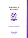 Wilfrid Laurier University baccalaureate service program, spring 1999