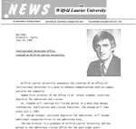065-1983 : Institutional Relations Office created at Wilfrid Laurier University