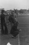 Coaches Tuffy Knight and Don Smith during a Waterloo Lutheran University football game
